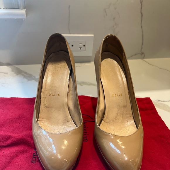 Christian Louboutins Nude Heels - Picture 3 of 10